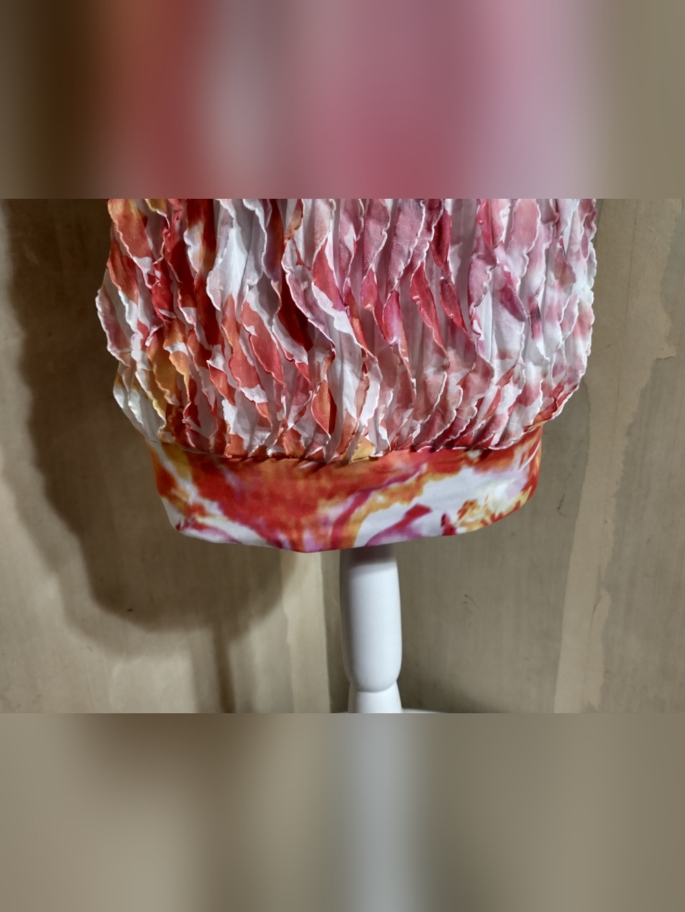 Pink Multi-Color Ruffled Tank Top - Picture 4 of 9